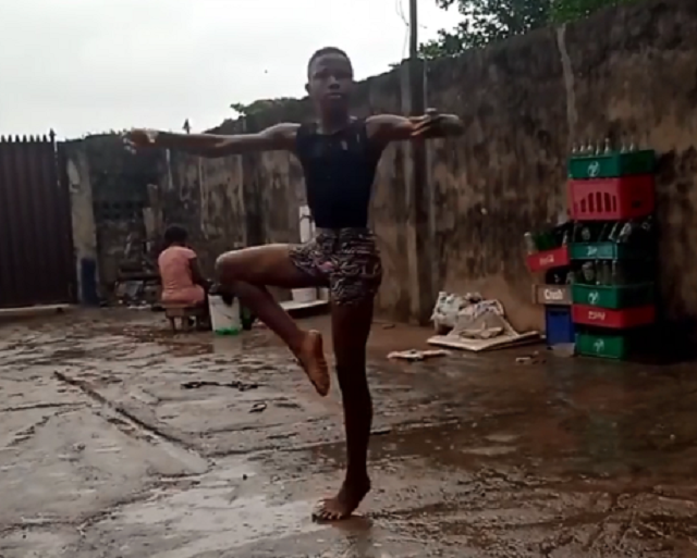 11yearold Nigerian dancing barefoot in the rain lands rare