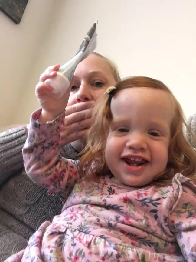 Toddler rubs hair removal cream on her head and ends up looking like
