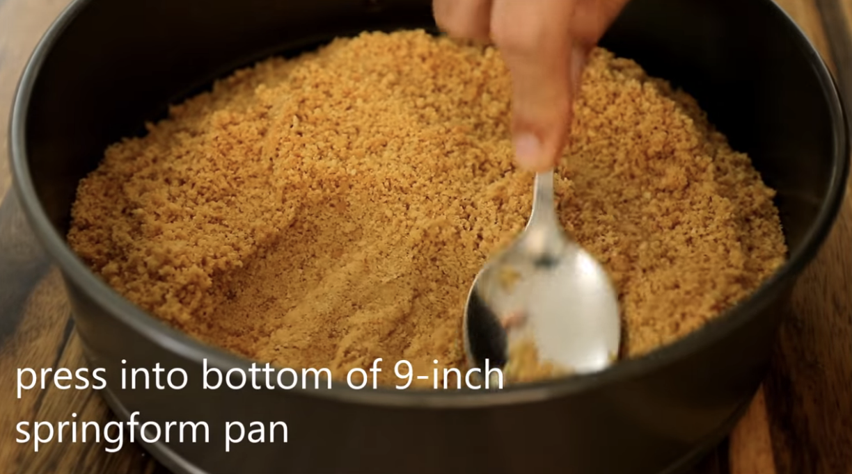 Mix peanut butter and cream cheese for the best nobake cheesecake you