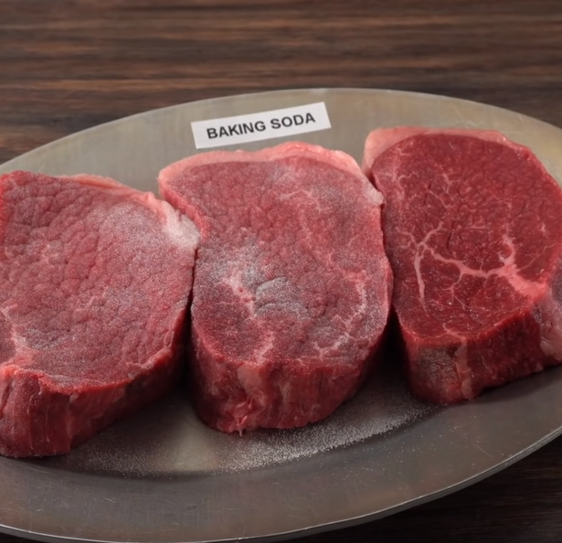 Man puts baking soda on 1 steak and end result was more than he
