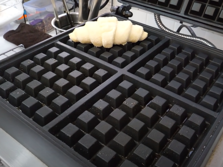 Put croissant dough into a waffle maker for the tastiest pastry mashup ever