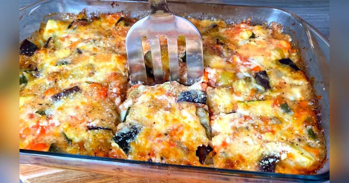 Woman shares veggie casserole recipe filled with simple ingredients and